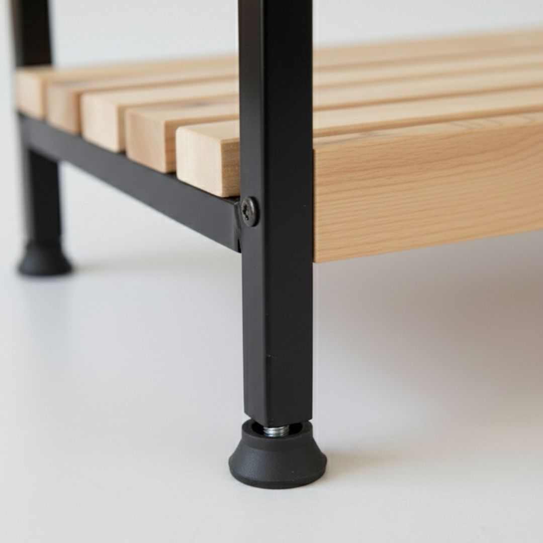 Küchen Regal Tassenhalter 6 Haken| Holz & Metall | Kaffeeecke Organizer