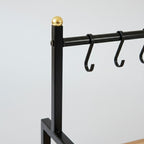 Küchen Regal Tassenhalter 6 Haken| Holz & Metall | Kaffeeecke Organizer